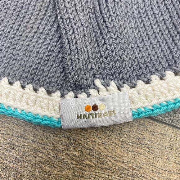 Hand Knit Baby Hat - Haiti Babi 100% Pima Cotton Fair Trade 12-24 Mo Baby Gift - Picture 3 of 6